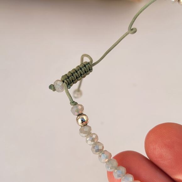 Vintage rainbow beaded bracelet adjustable cord boho 2000s pride style - Picture 4 of 10